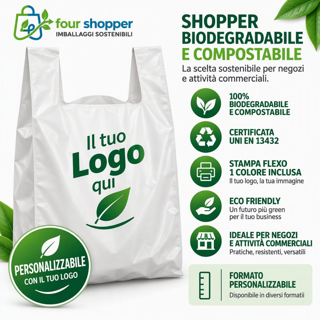 Shopper Biodegradabili e Compostabili Personalizzate